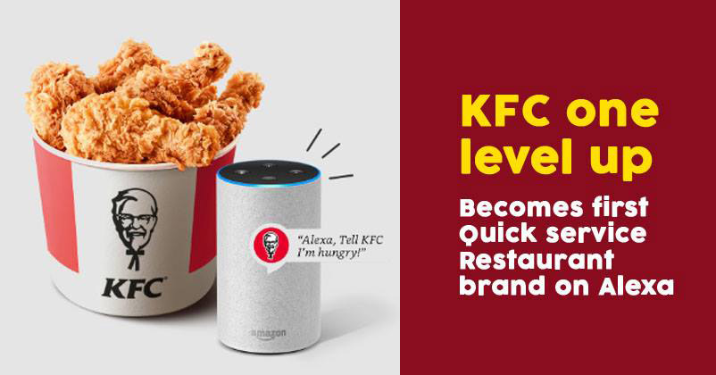 KFC creative image of quick food ordering using alexa