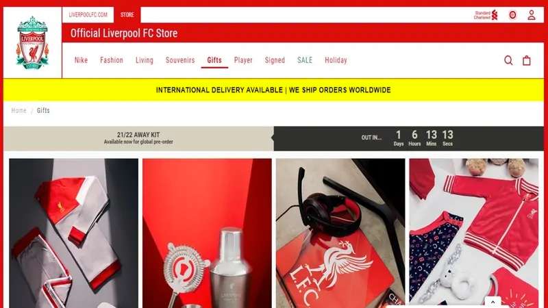 Liverpool website home page