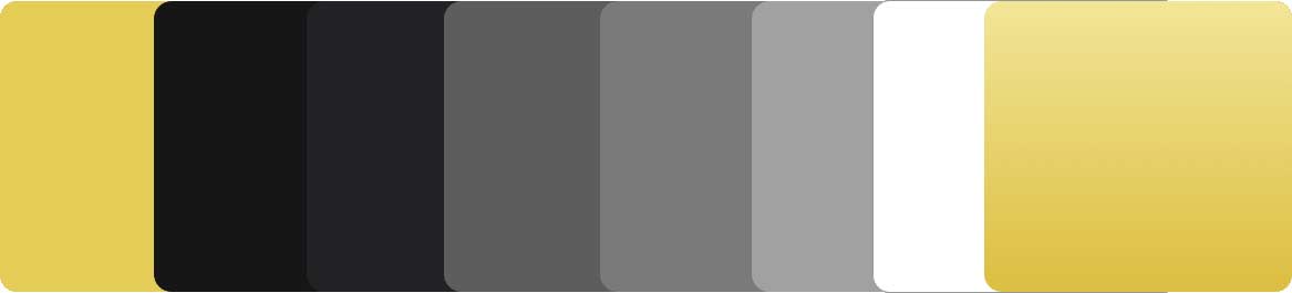 color palette of the event planner app